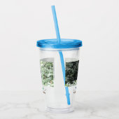 水海ビーチ写真追加ネーム文字場所夏 アクリルタンブラー (左)