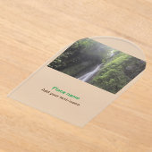 水海ビーチ写真追加ネーム文字場所夏 アクリル招待状 (レイダウン)