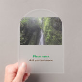 水海ビーチ写真追加ネーム文字場所夏 アクリル招待状 (インサイチュ (ポータブル))