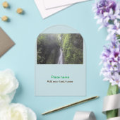 水海ビーチ写真追加ネーム文字場所夏 アクリル招待状 (インサイチュ (ウェディング))