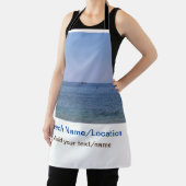 水海ビーチ写真追加ネーム文字場所夏 エプロン (インサイチュ)