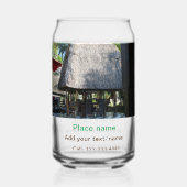 水海ビーチ写真追加ネーム文字場所夏 ガラス缶 (裏面)