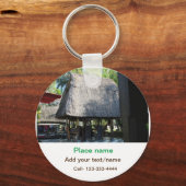 水海ビーチ写真追加ネーム文字場所夏 キーホルダー (裏面)