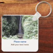 水海ビーチ写真追加ネーム文字場所夏 キーホルダー (裏面)