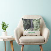 水海ビーチ写真追加ネーム文字場所夏 クッション (椅子)