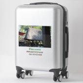 水海ビーチ写真追加ネーム文字場所夏 シール (スーツケース)