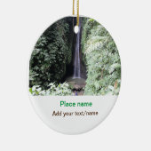 水海ビーチ写真追加ネーム文字場所夏 セラミックオーナメント (右)