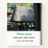 水海ビーチ写真追加ネーム文字場所夏 ノートブック (裏面)