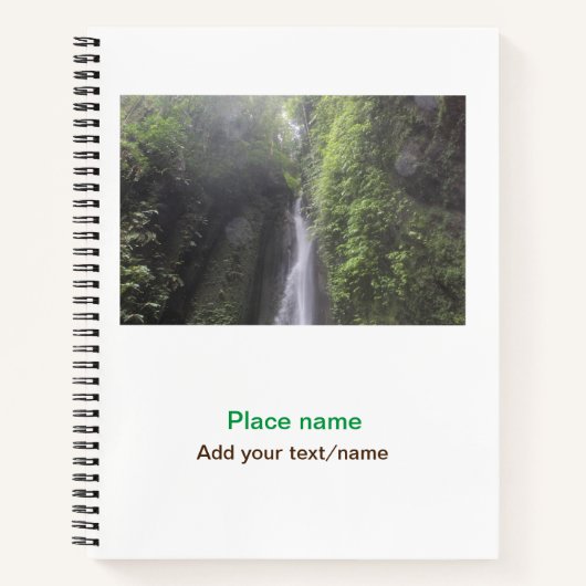 水海ビーチ写真追加ネーム文字場所夏 ノートブック (正面)