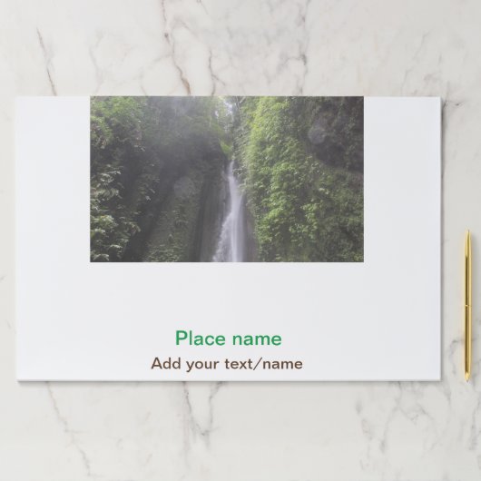 水海ビーチ写真追加ネーム文字場所夏 ペーパーパッド (インサイチュ)