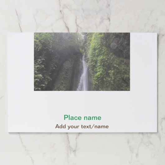 水海ビーチ写真追加ネーム文字場所夏 ペーパーパッド (正面)