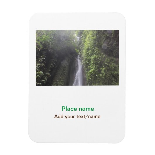 水海ビーチ写真追加ネーム文字場所夏 マグネット (縦)