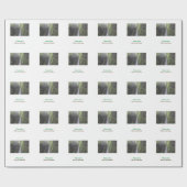 水海ビーチ写真追加ネーム文字場所夏 ラッピングペーパー (フラット)