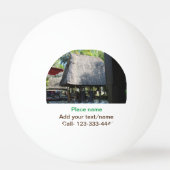 水海ビーチ写真追加ネーム文字場所夏 卓球ボール (裏面)