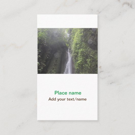 水海ビーチ写真追加ネーム文字場所夏 名刺 (正面)