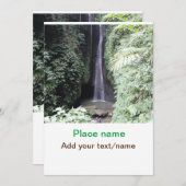 水海ビーチ写真追加ネーム文字場所夏 招待状 (正面/裏面)