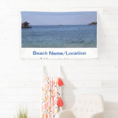 水海ビーチ写真追加ネーム文字場所夏 横断幕 (インサイチュ)