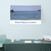水海ビーチ写真追加ネーム文字場所夏 横断幕 (トレードショー)