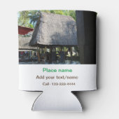 水海ビーチ写真追加ネーム文字場所夏 缶クーラー (裏面)