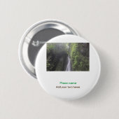 水海ビーチ写真追加ネーム文字場所夏 缶バッジ (正面&裏面)