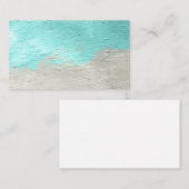 水海洋のターコイズのペンキの名刺 名刺 (正面/裏面)