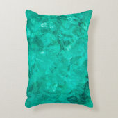 水海青波ターコイズ液背景 アクセントクッション (正面(垂直))