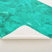 水海青波ターコイズ液背景 シェルパブランケット (3/4)