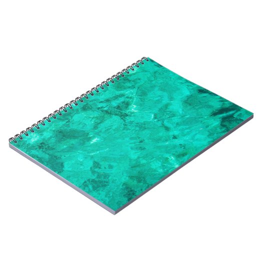 水海青波ターコイズ液背景 ノートブック (左側)