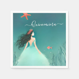 水海魚の海の下の生活キンセアニェラ スタンダードカクテルナプキン