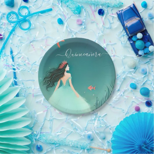 水海魚の海の下の生活キンセアニェラ ペーパープレート (パーティー)