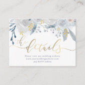 水淡い色の色の花結婚のウェブサイト エンクロージャーカード (正面)