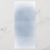 水淡い色の色の花結婚のメニュー メニュー (裏面)