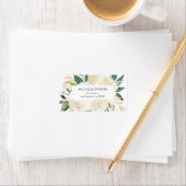 水淡い色の色フローラ差出人住所 ラベル (インサイチュ)