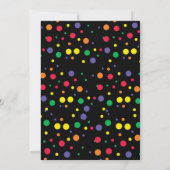 水滑カラフルり誕生日 | スプラッシュパーティー 招待状 (裏面)