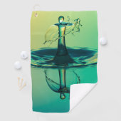 水滴が水タオルに飛び散る ゴルフタオル (インサイチュ)