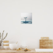 水滴が衝突して傘を作る ポスター (キッチン)