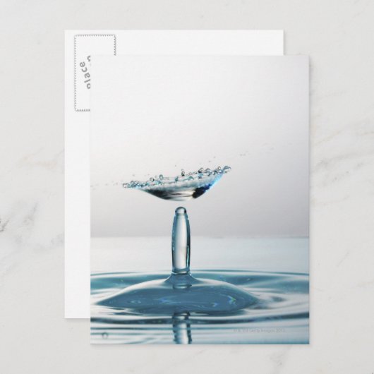 水滴が衝突して傘を作る ポストカード (正面/裏面)