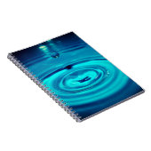 水滴が青い波紋を散らす ノートブック (右側)