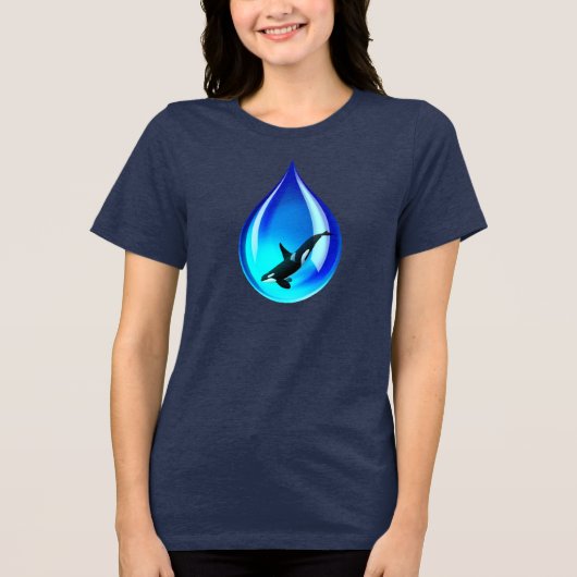 水滴とシャチ トライブレンドＴシャツ (正面)