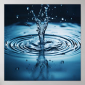 水滴のマクロ撮影 ポスター (正面)