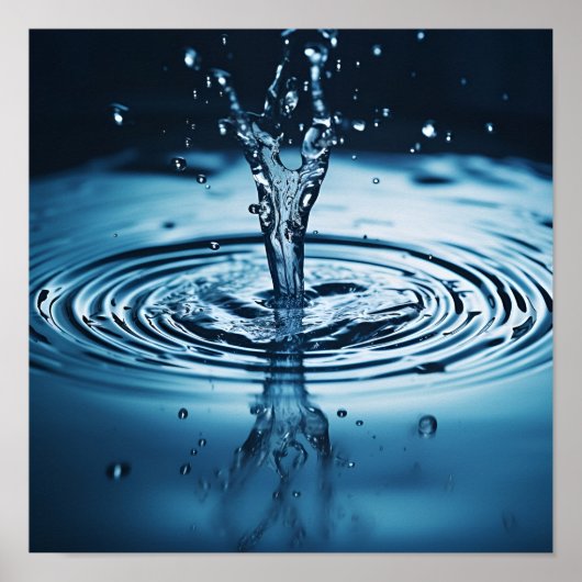 水滴のマクロ撮影 ポスター (正面)