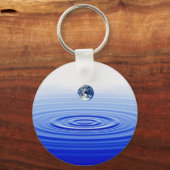 水滴の中の地球 キーホルダー (正面)