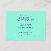 水滴の中の抽象芸術フラクタル 名刺 (裏面)