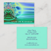 水滴の中の抽象芸術フラクタル 名刺 (正面/裏面)