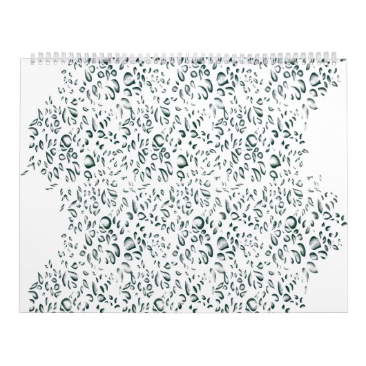 水滴の多い白い背景 カレンダー (カバー)