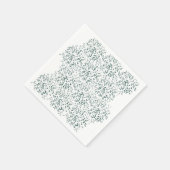水滴の多い白い背景 スタンダードカクテルナプキン (角)