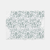 水滴の多い白い背景 フリースブランケット (正面(横))