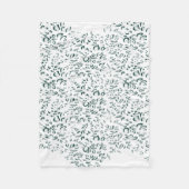 水滴の多い白い背景 フリースブランケット (正面)