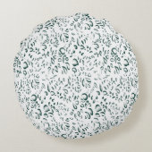 水滴の多い白い背景 ラウンドクッション (裏面)