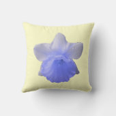 水滴の水仙の青い枕 クッション (裏面)